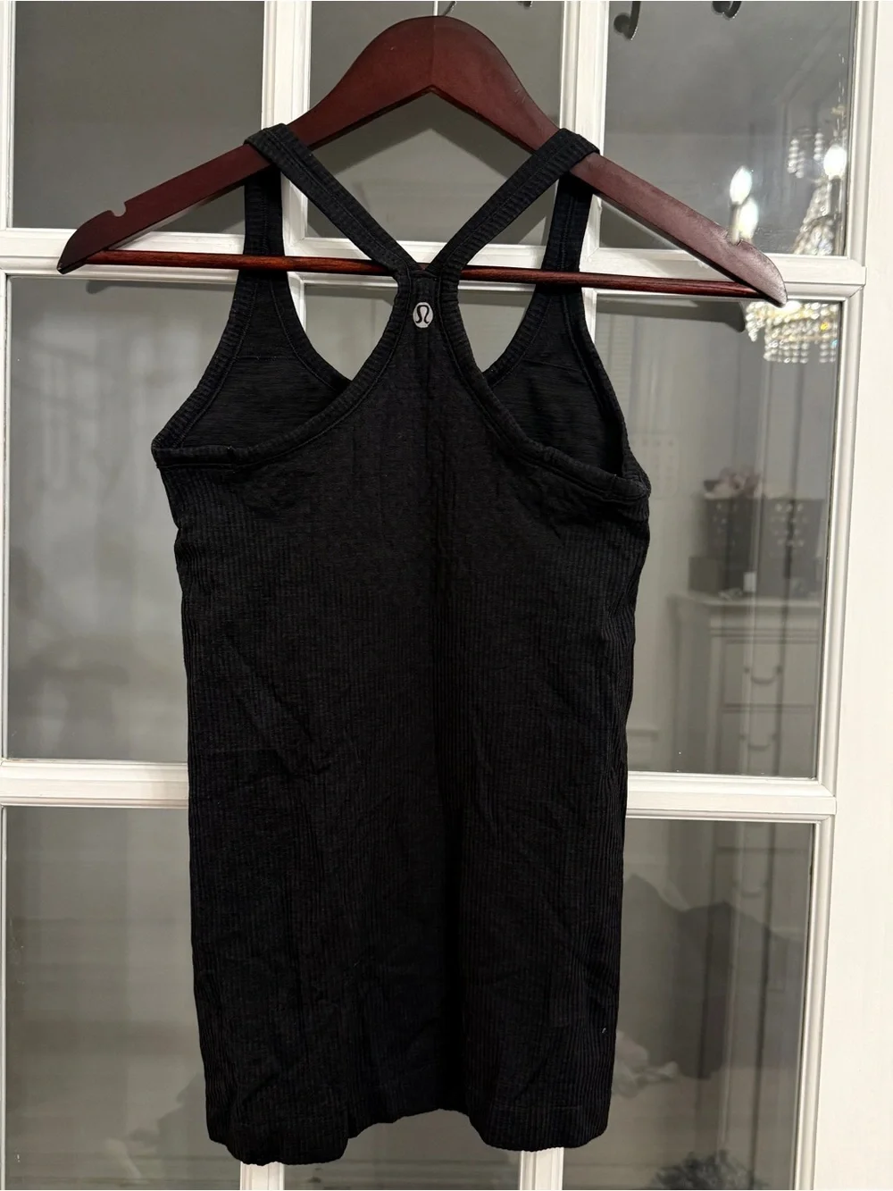 LULULEMON Women’s Black Ribbed Racerback Tank Top Size 4